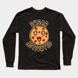 Sugar Activated Kawaii Chocolate Chip Cookie Long Sleeve T-Shirt
